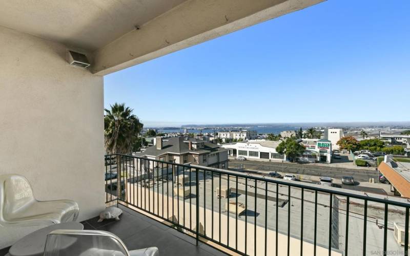 View of the bay from the balcony.