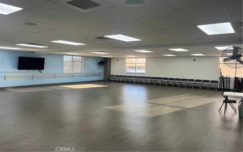 Dance studio, with numerous classes available.