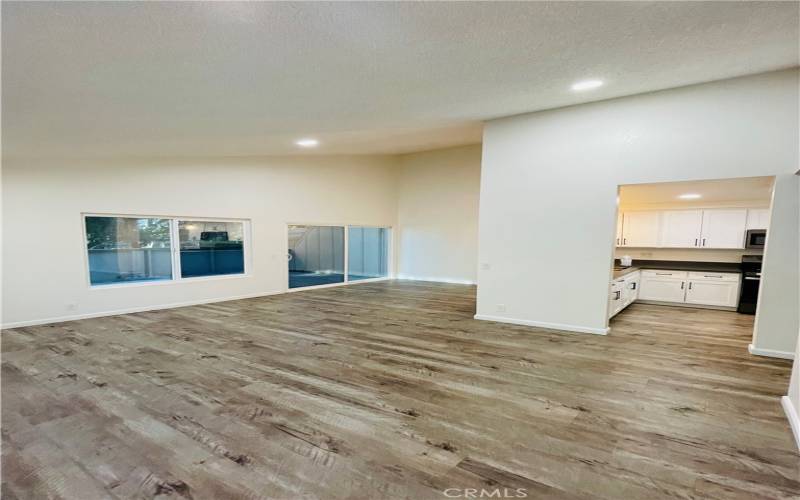 View from front door looking into kitchen and dinning area