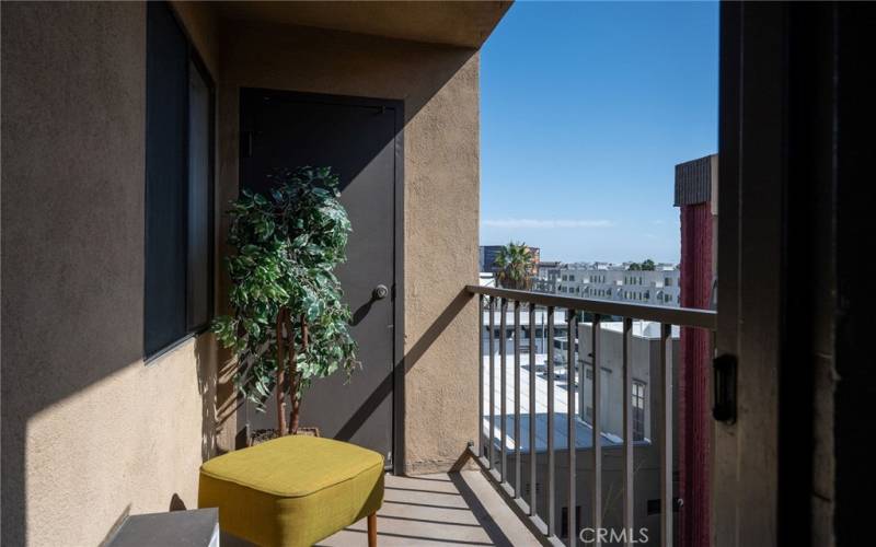 Private Balcony with City Views and extra storage