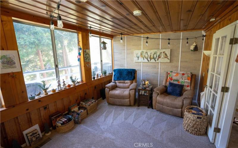 Separate Family Room enclosed with French doors