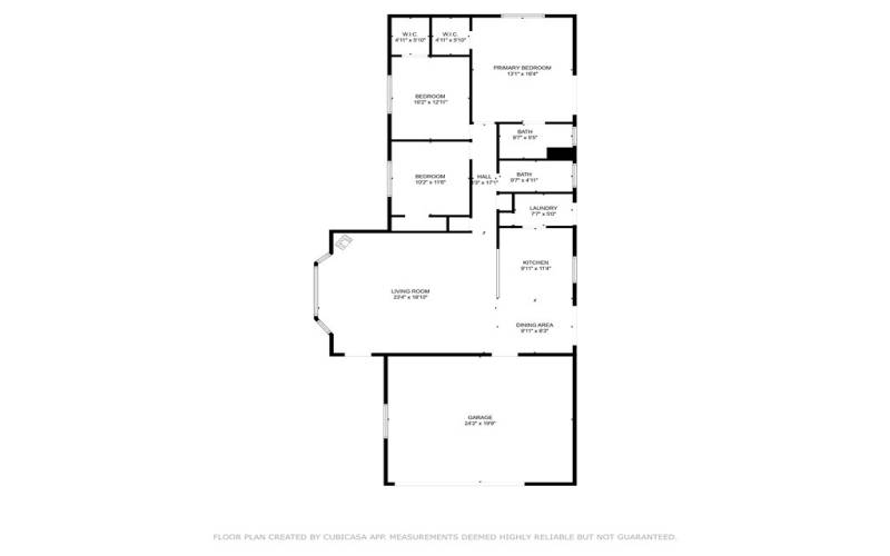 Floor plan and approximate dimensions.