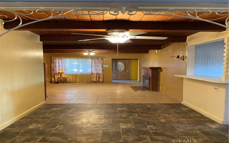 View from Bonus room to Dining Area and Living Room