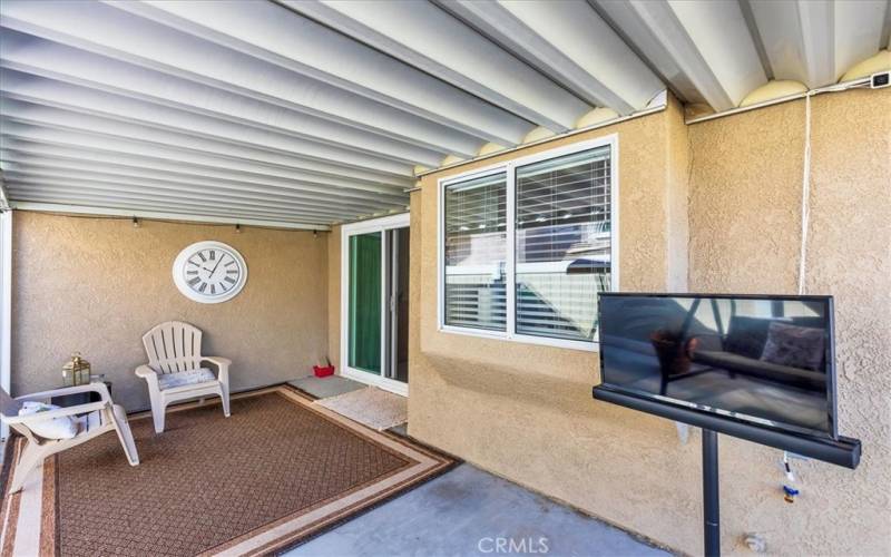 Patio outside of kitchen.