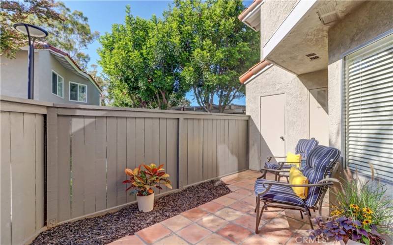 Portion of private patio area