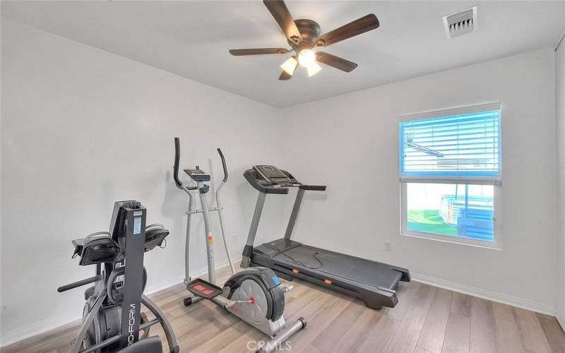 Third Bedroom currently used as gym.