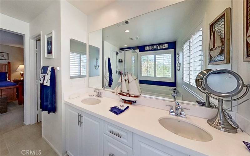 Preview 15 of 31 - Primary Bathroom with Dual Vanity & Large Customized Closet