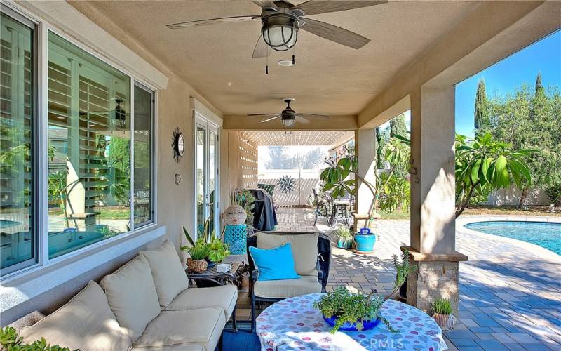 Preview 17 of 31 - Covered Patio with Ceiling Fans & Lights