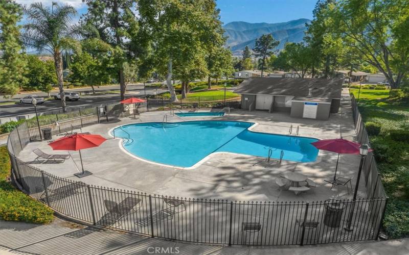 Community pool, spa and clubhouse.