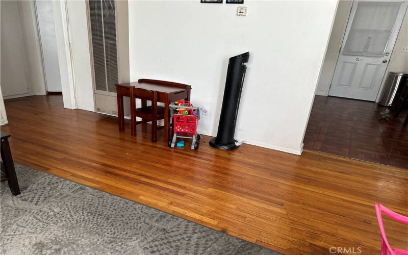 Middle Unit Living Room opens to Kitchen