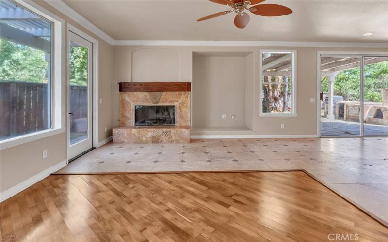 DINNING AREA WITH FIREPLACE