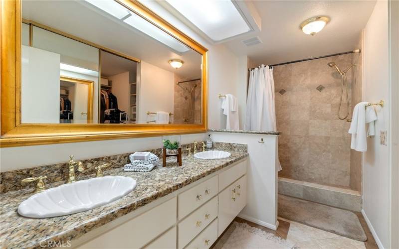 Master bathroom with double sink