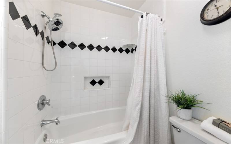 second floor bathroom tub