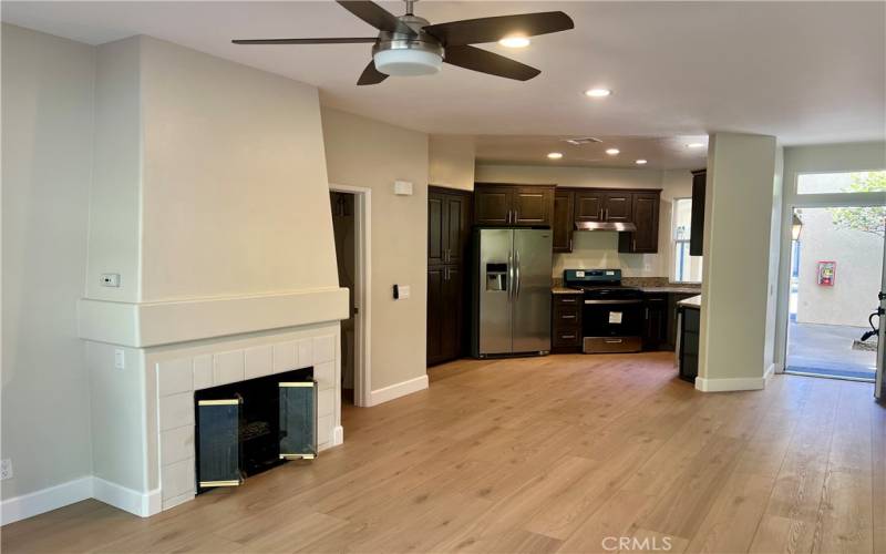 Relaxing living area open to kitchen