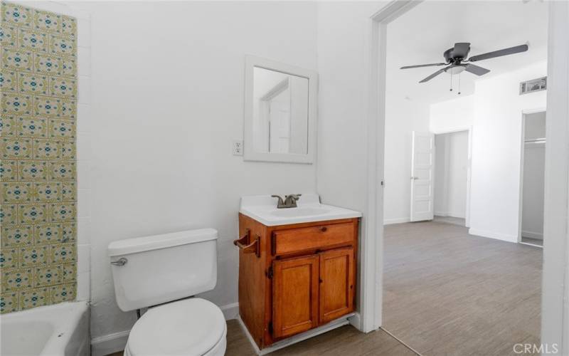 Bathroom in main bedroom at front home