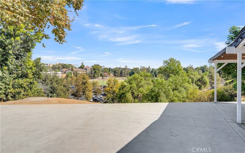 Alternate view of the parking/RV area next to the custom patio. Just take in that beautiful view!