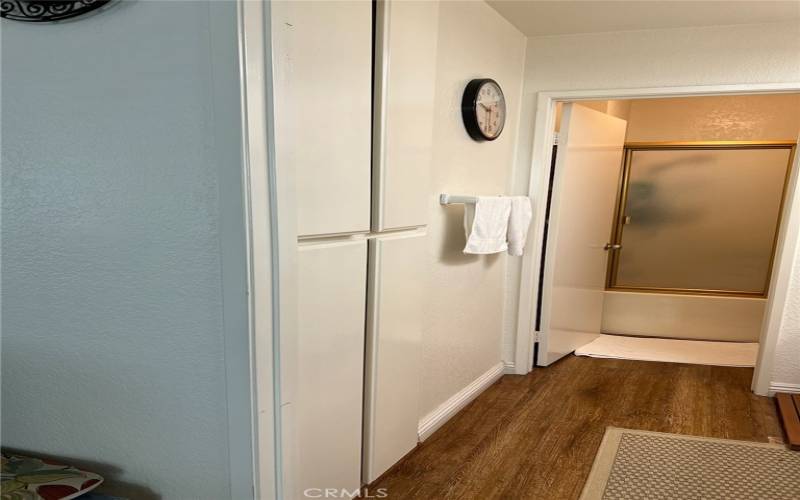 Linen closet in main bathroom