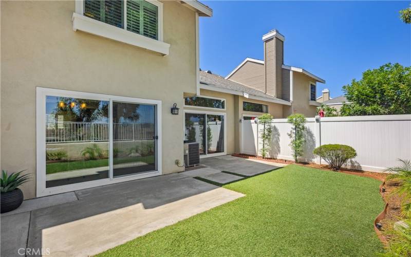 View Rear Yard, Fenced, with Slab and Turf, for Outdoors Entertaining and Relaxation