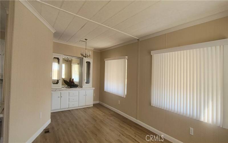 View from living room towards the dining area