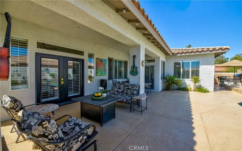 Relaxing covered patio