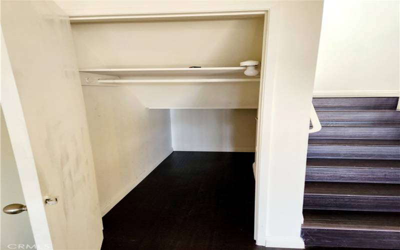 storage under the stairs