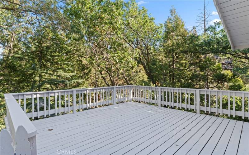 Enjoy the outdoors in style on this expansive, freshly painted deck.