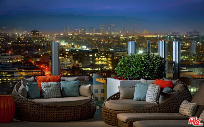 Rooftop Lounge with City Views