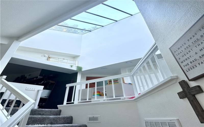 Beautiful skylight that brings in an abundance of natural sunlight