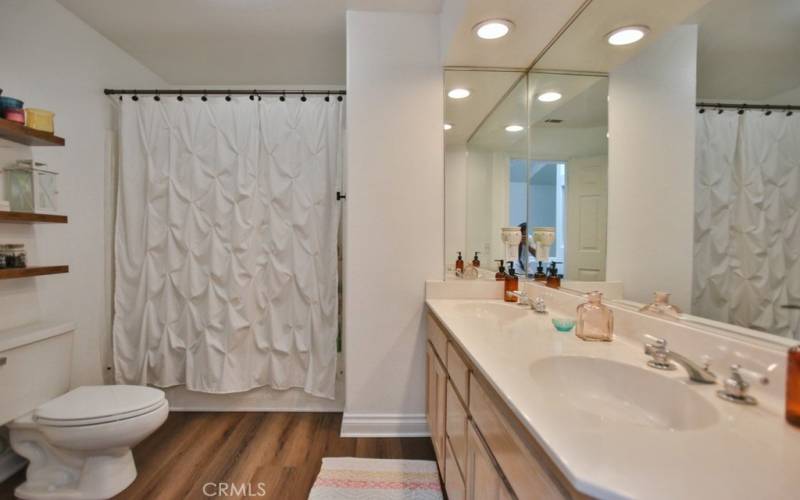 Full Bathroom with double sink vanity