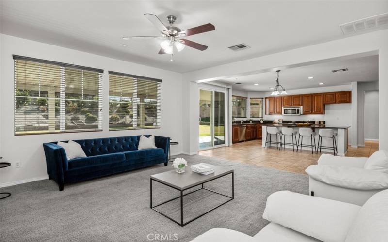 living room and kitchen