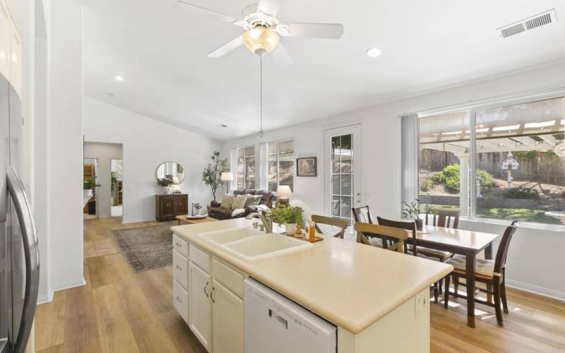 kitchen and Family Room