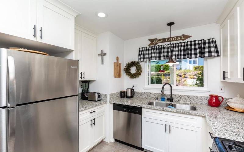 updated cabinets and countertops