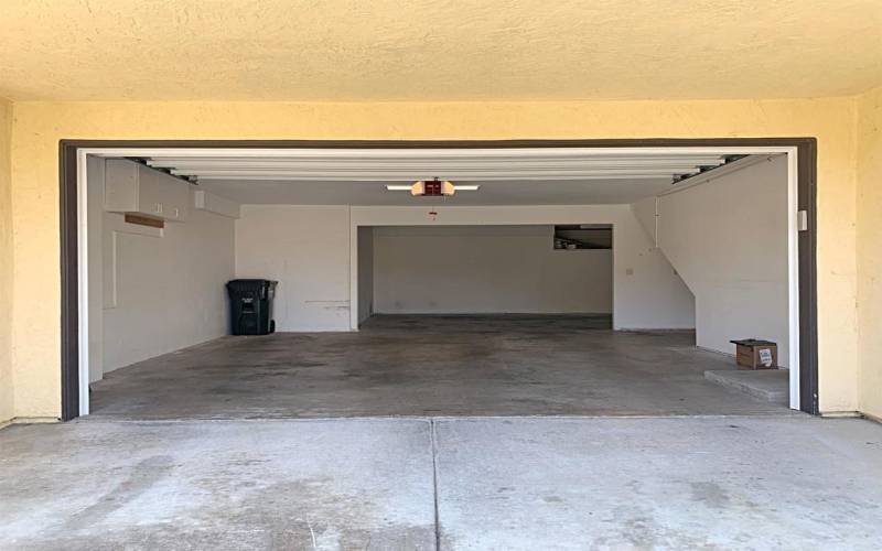 L-shaped garage