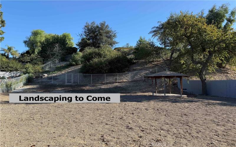 Spacious backyard will be landscaped by owner with water conservation in mind