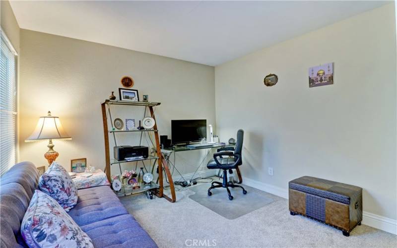 Third bedroom is on same level as living area and currently used as an office