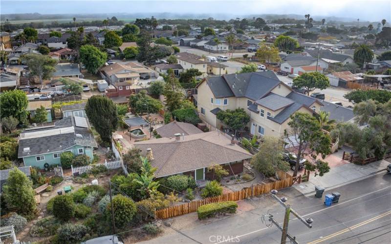 Top view of the house from Paso Robles street.