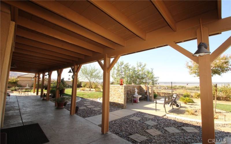 Full length covered patio