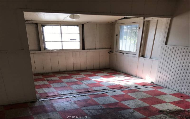 This side area of the kitchen was used as a pantry.