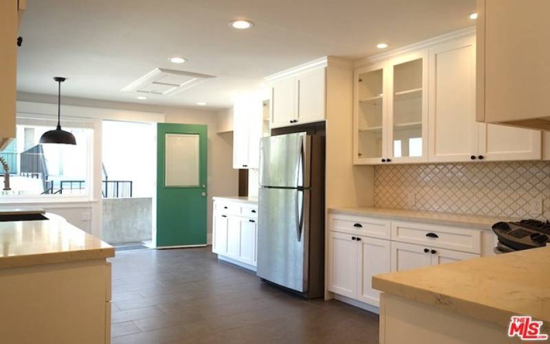 Remodeled new kitchen with stainless steel appliances