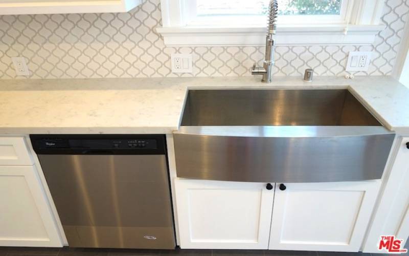 Remodeled new kitchen with stainless steel appliances