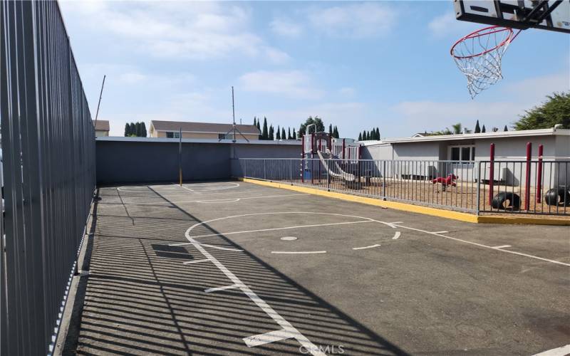 Basketball court.