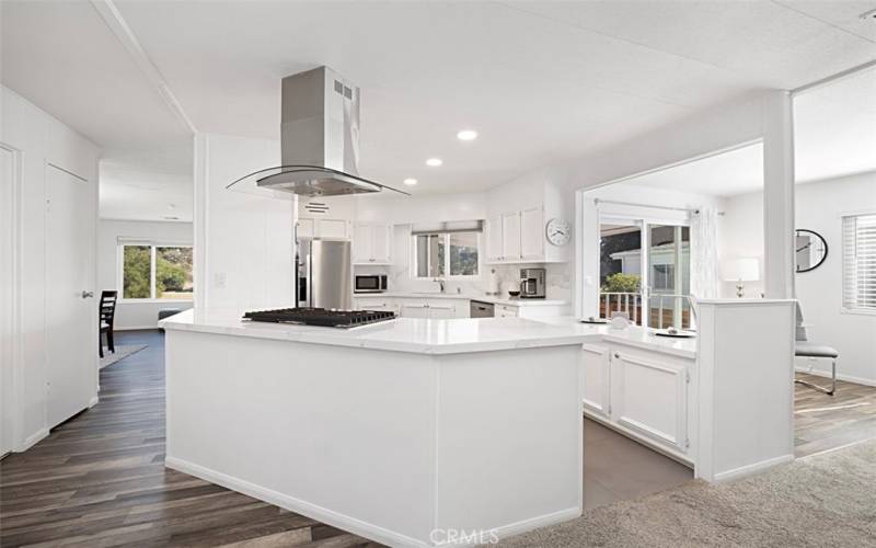 Looking at kitchen from family room