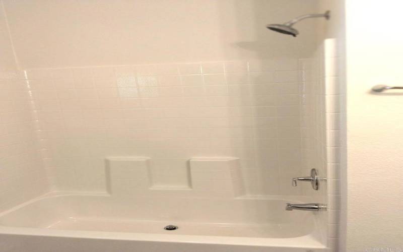 Guest bath features tub shower combo