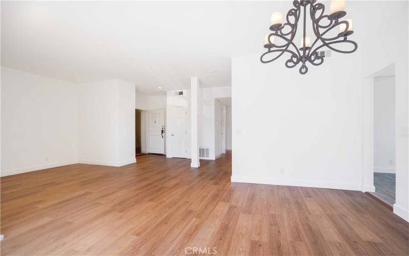 Looking toward the hallway to the bedrooms