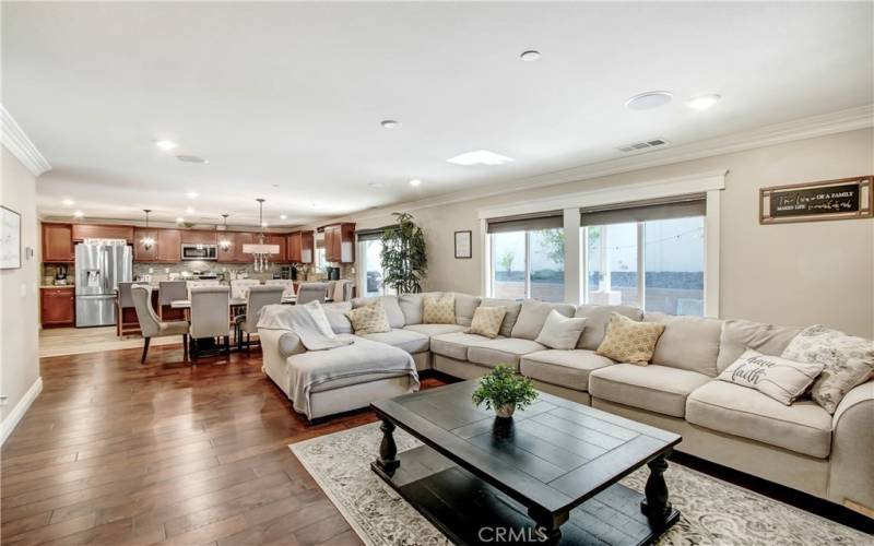 LIVING ROOM, DINING AND KITCHEN AREA