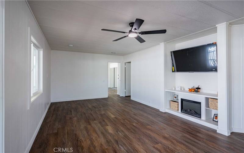 living room with fireplace