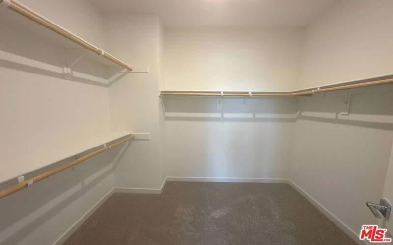 Spacious walk-in closet