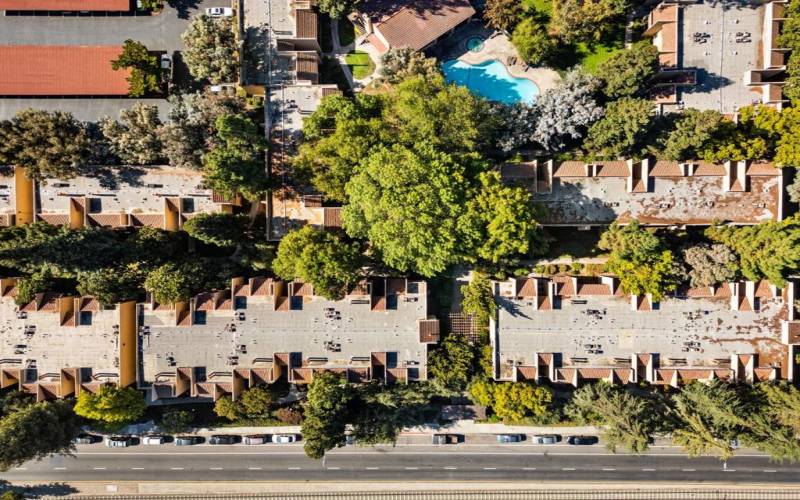 OVERHEAD DRONE OF MISSION GROVE