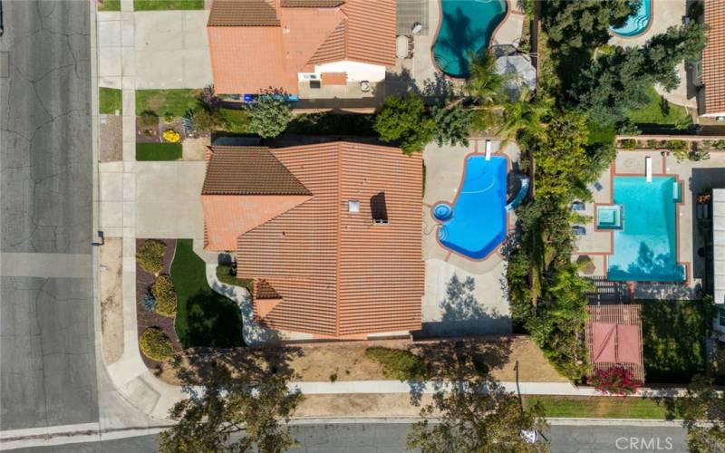 Aerial view of this lovely property.