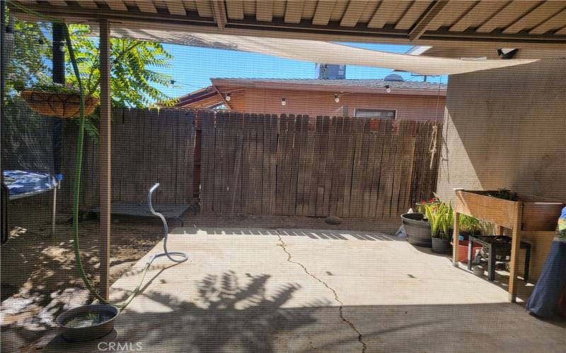 Backyard covered patio